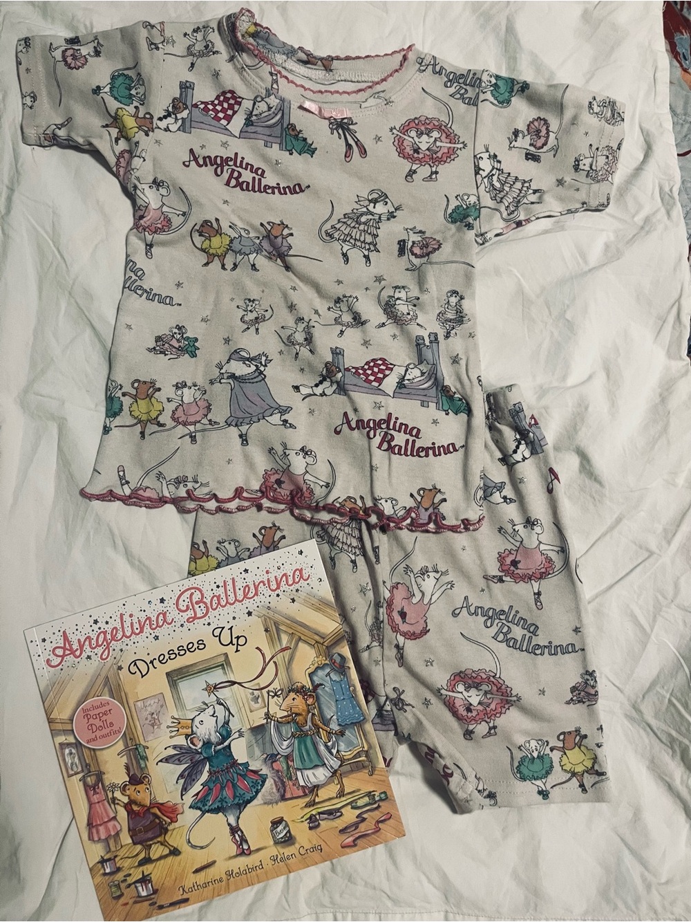 Angelina Ballerina pajama set and book!